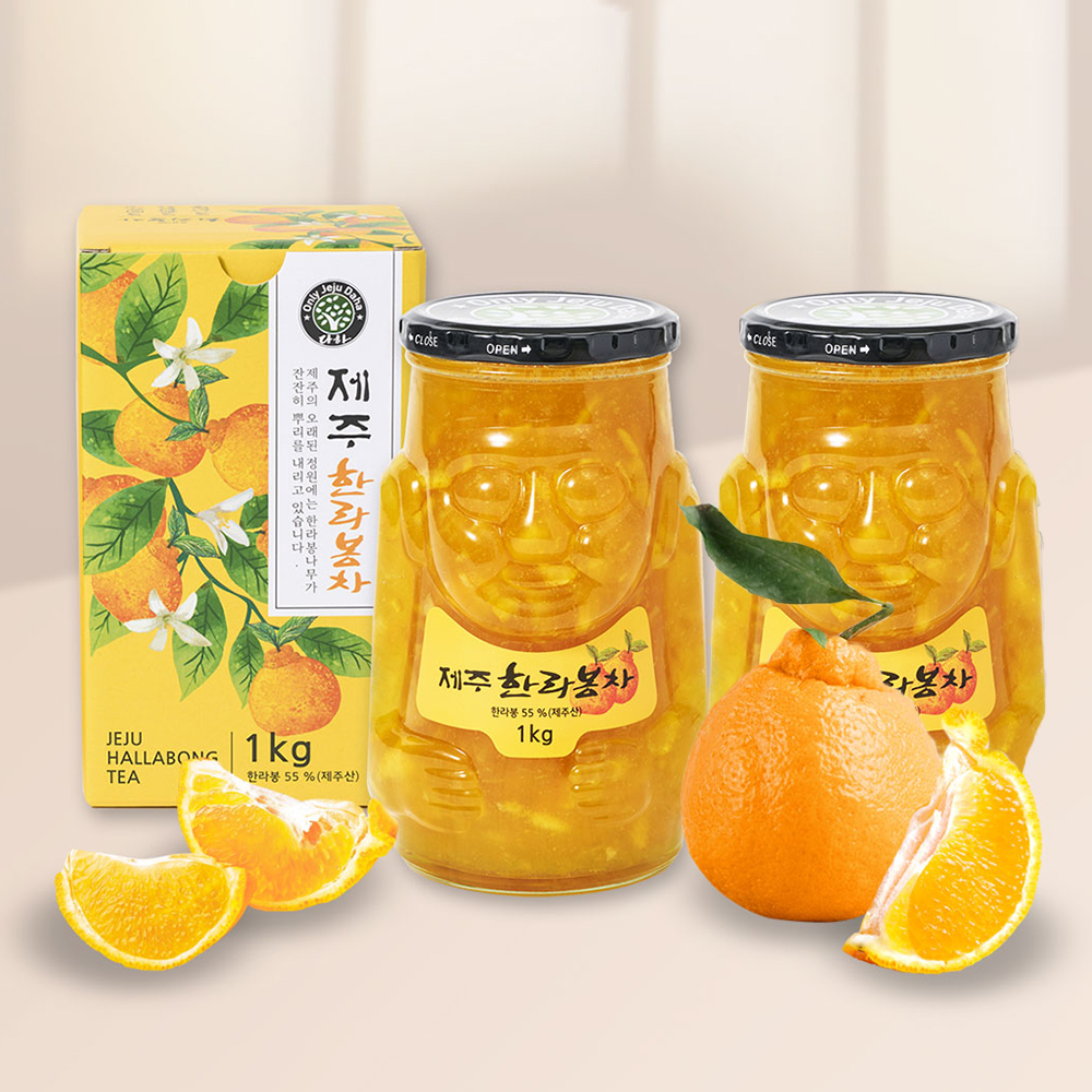 (제주특산)제주 한라봉차 1kg x 2개세트 한라봉청 제주도특산품 - 메인 이미지