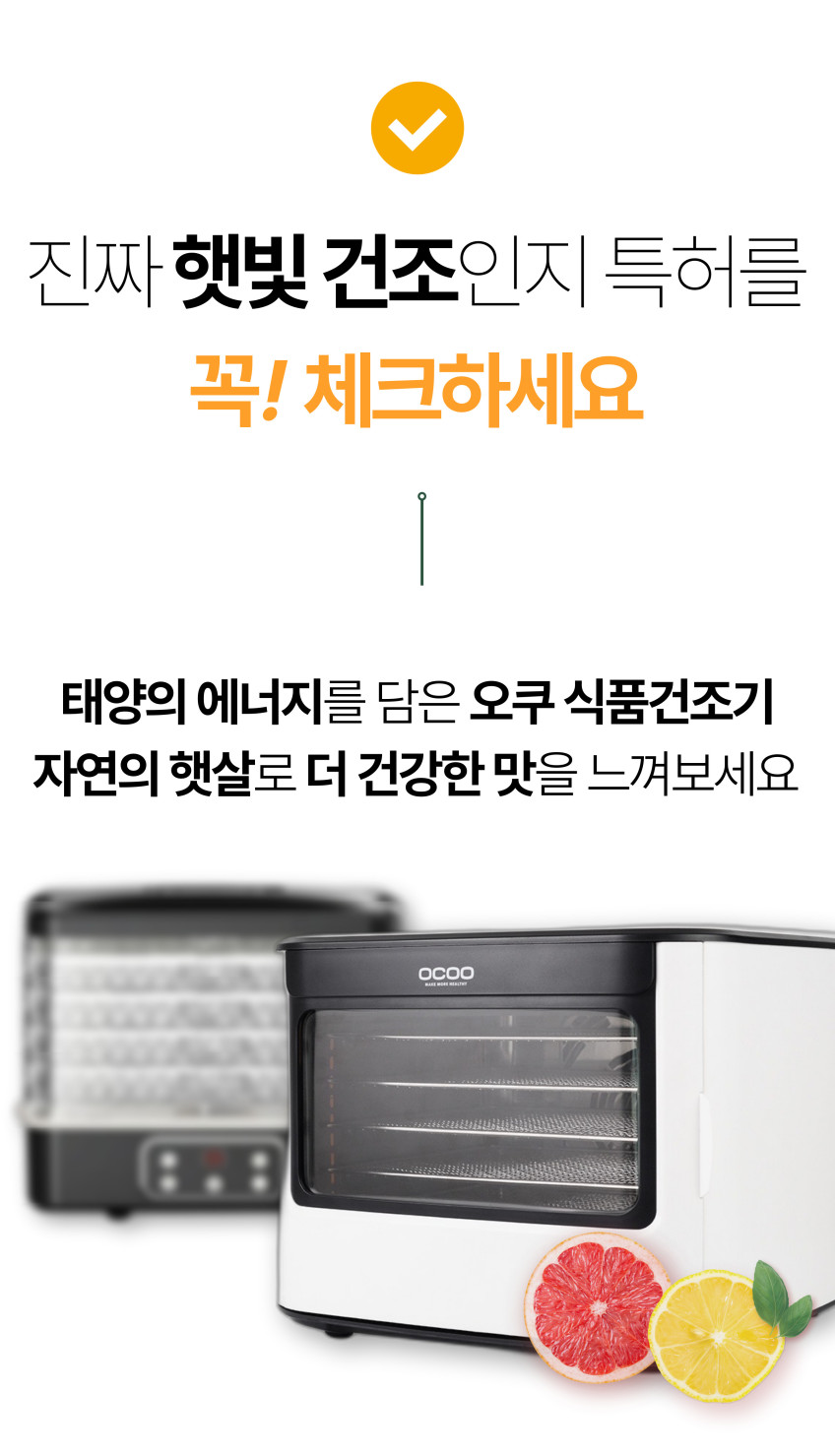 오쿠 풀스텐 적외선 식품 건조기 5단 OCD-IF500 햇빛 건조 판매처 상세 정보 이미지 4