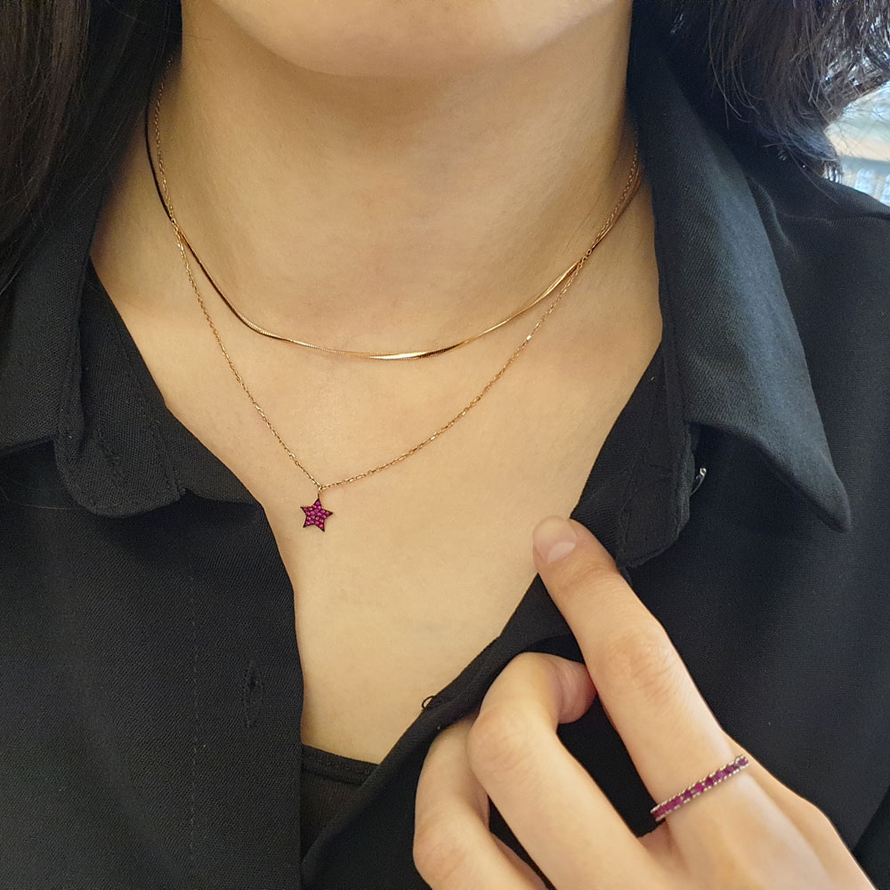 뱀줄 스네이크 체인 오메가 목걸이 14k 18k 금 - 상세 이미지 3