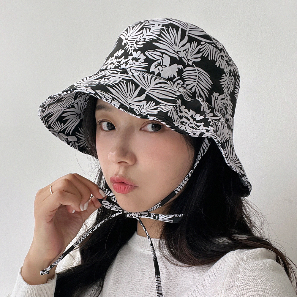 여름 팜트리 야자수 턱끈 벙거지 보넷 버킷햇 이미지 7