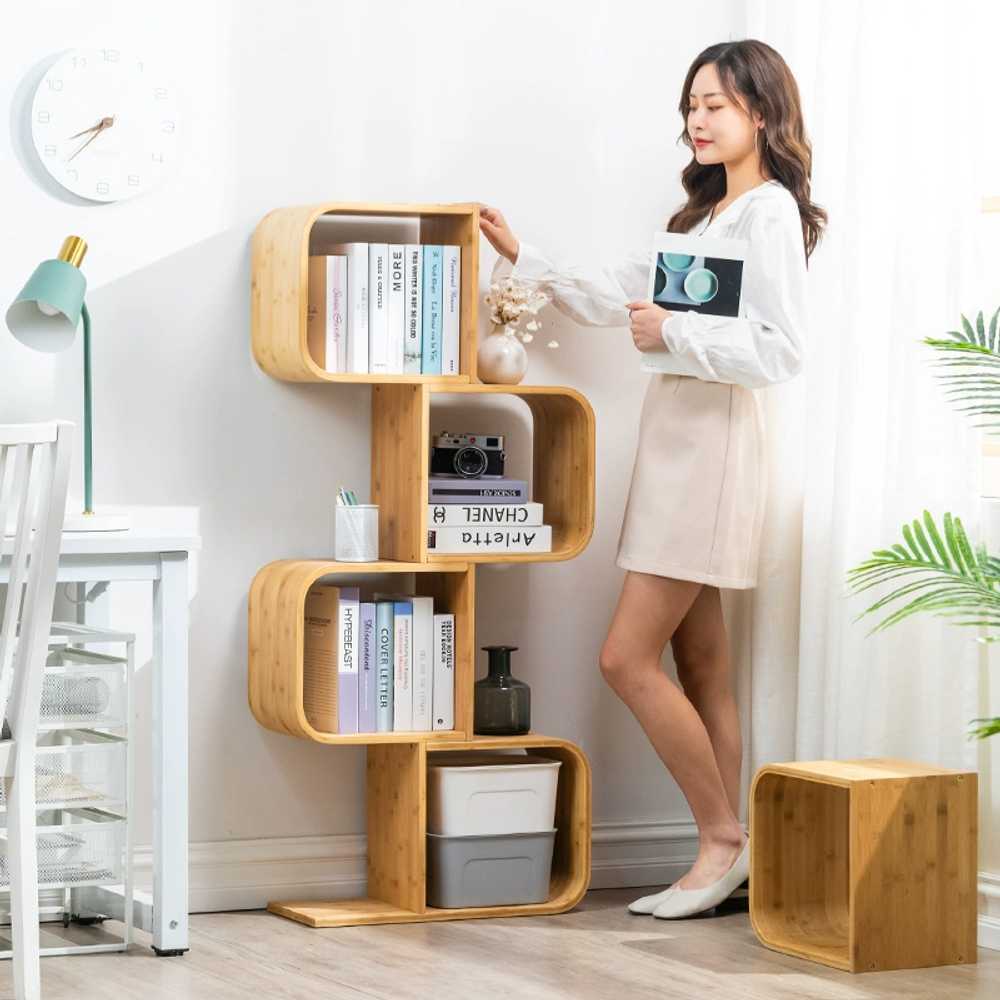 북타워 책선반 원목 독특한 인테리어 스탠딩 진열대 책 - 상품 이미지