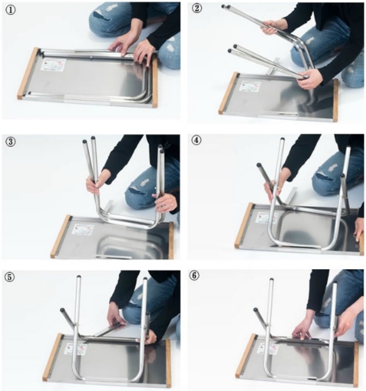 유니프레임 테이블 마이 파이어테이블 L 스텐 접이식 선반