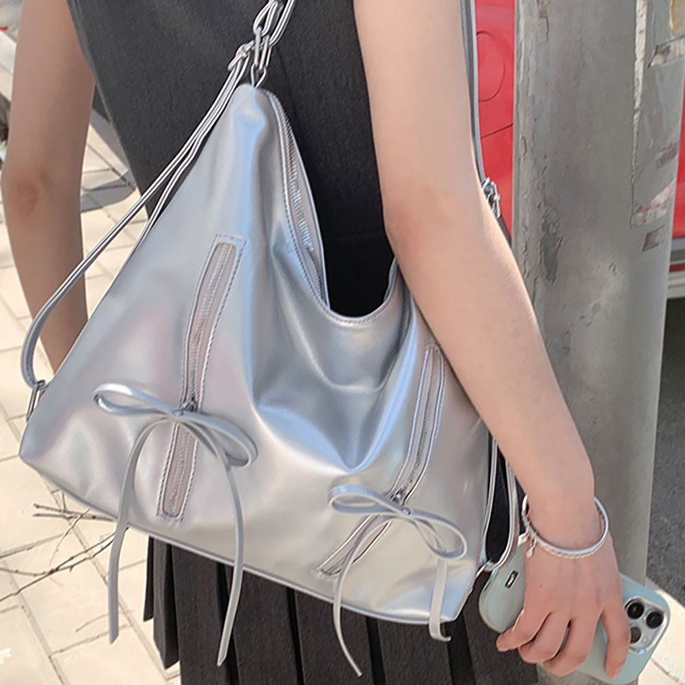 덤플 리본 투웨이 쇼퍼백 숄더 토트백 데일리 백팩