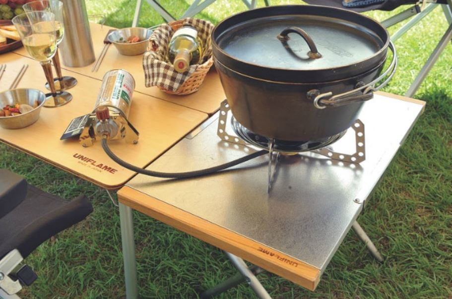 유니프레임 테이블 마이 파이어테이블 L 스텐 접이식 선반