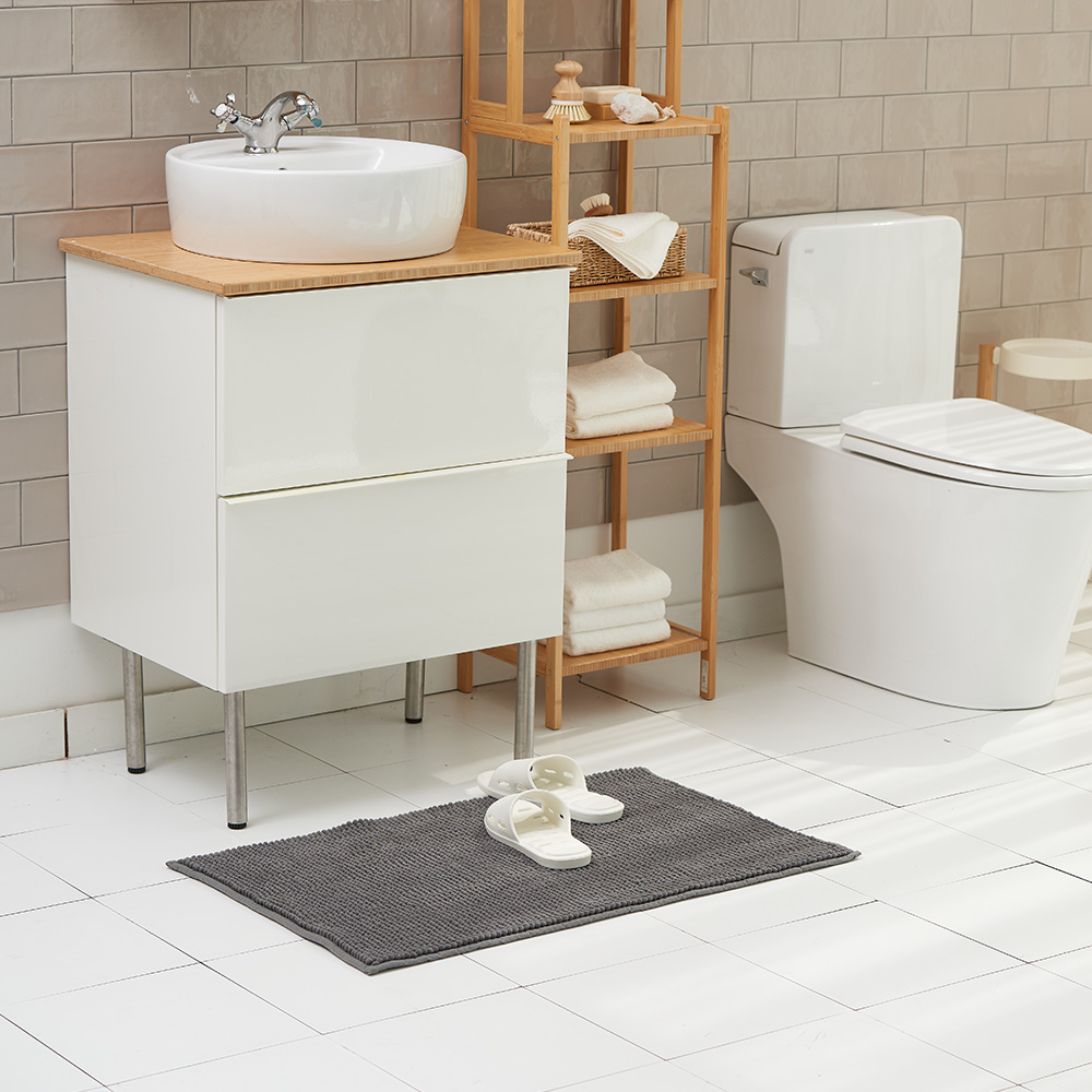 화장실 발매트 발닦개 욕실 싱크대 러그 면 타올 극세사 4060 - 상품 이미지