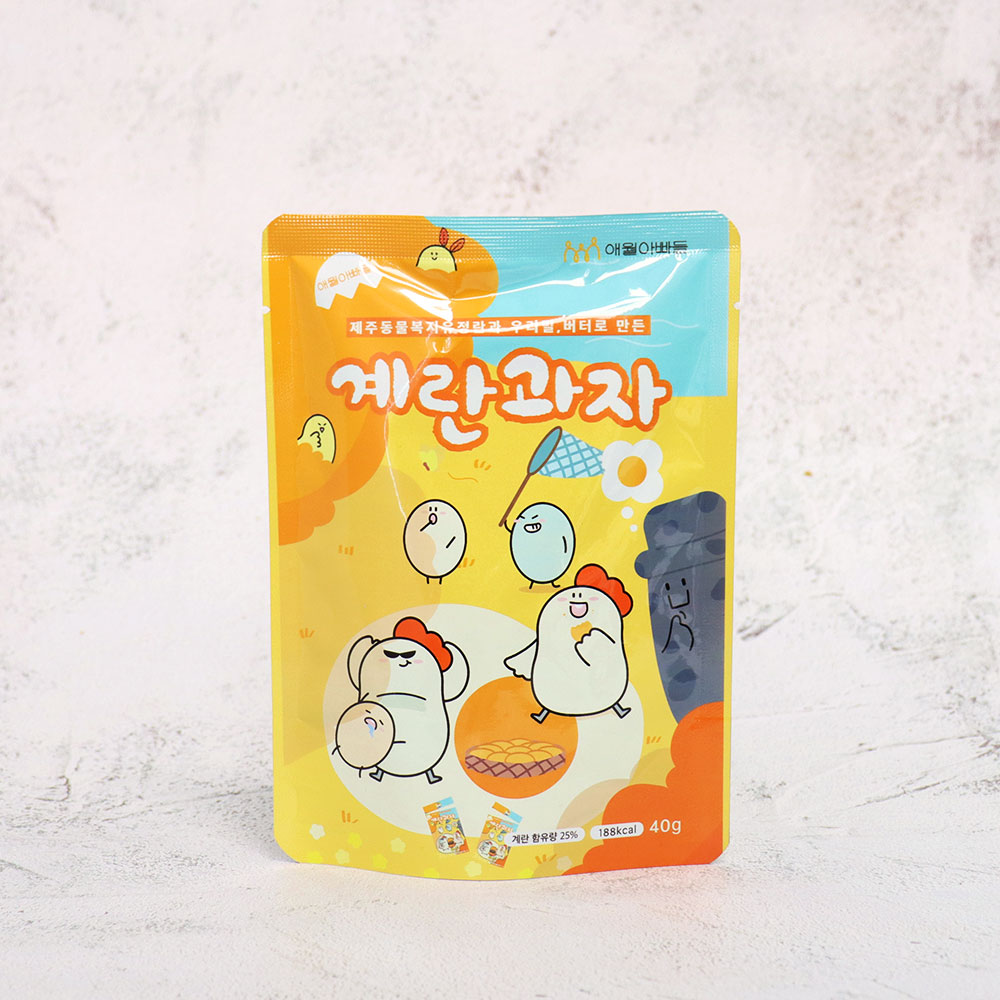 애월아빠들 우리밀 버터 계란과자 1봉지 동물복지유정란 아기계란과자 - 상세 이미지 5