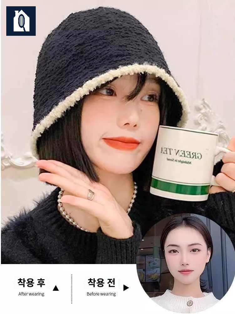 짧은단발 가발 모자가발 털모자 여성 일체형 - 상세 이미지 5