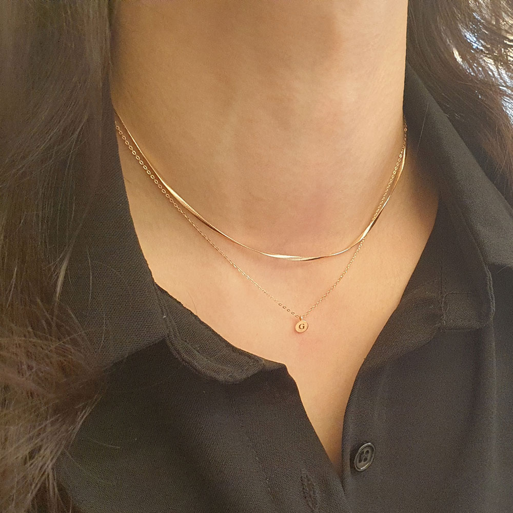 뱀줄 스네이크 체인 오메가 목걸이 14k 18k 금 - 상세 이미지 5