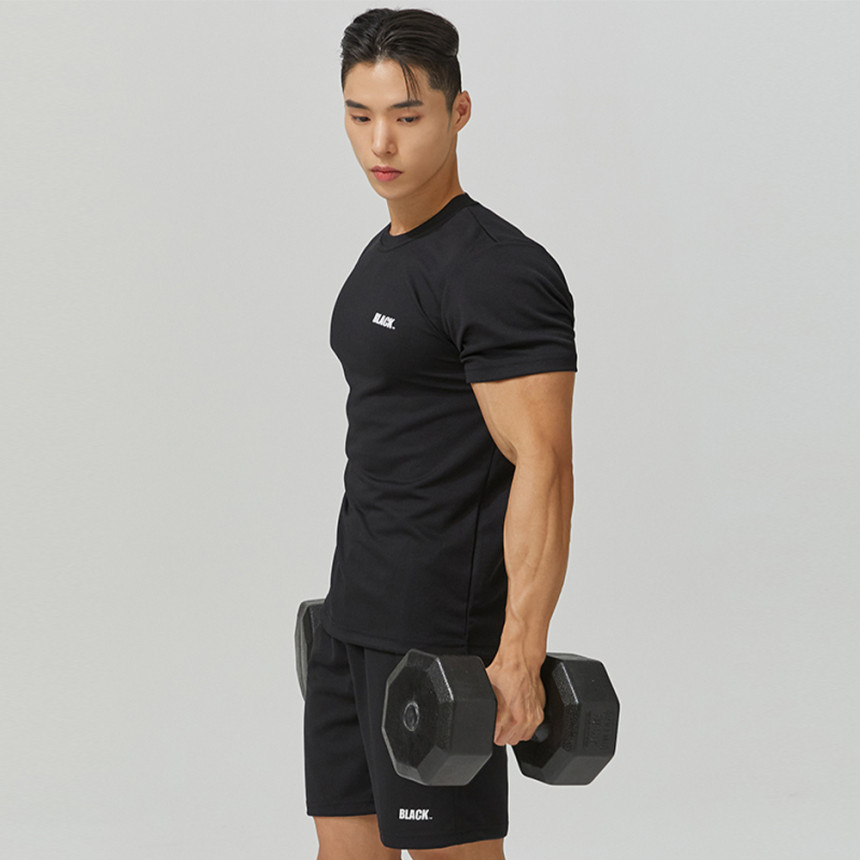 BLACKSET 남자 헬스복 운동복 트레이닝 세트 짐웨어