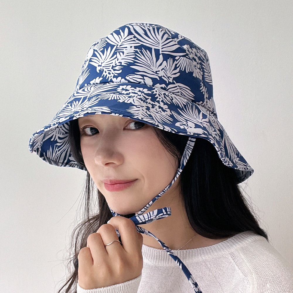 여름 팜트리 야자수 턱끈 벙거지 보넷 버킷햇 - 상세 이미지 5