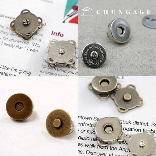자석 똑딱단추 아플리케단추 아프리케 청동 10mm - 상품 이미지