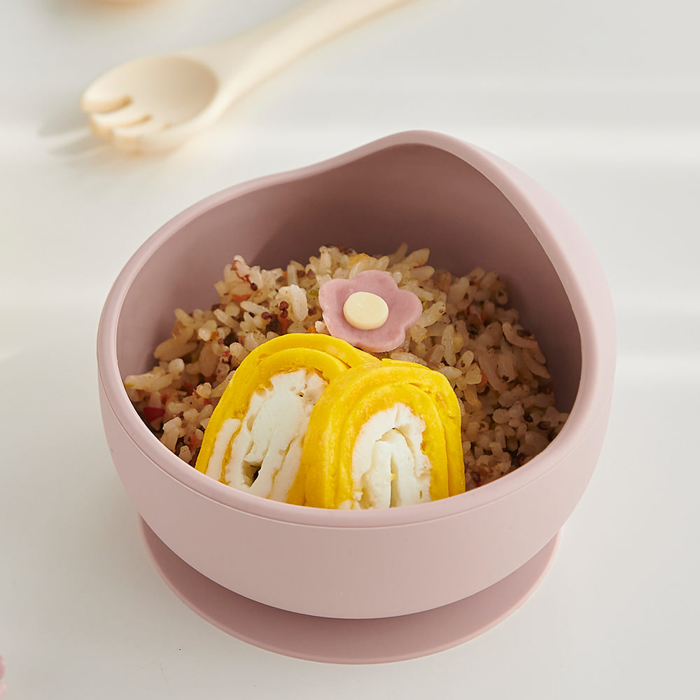 리틀클라우드 자기주도 흡착볼 유아식판 아기식판 핑크