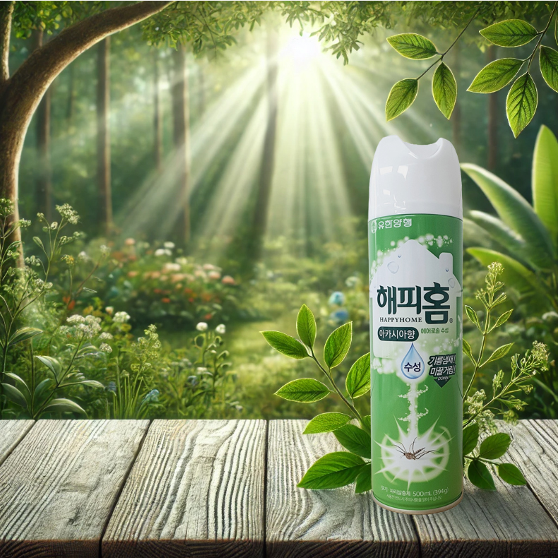 해피홈 에어로솔 수성 아카시아향 500ml 2개입 (560645) - 상세 이미지 2