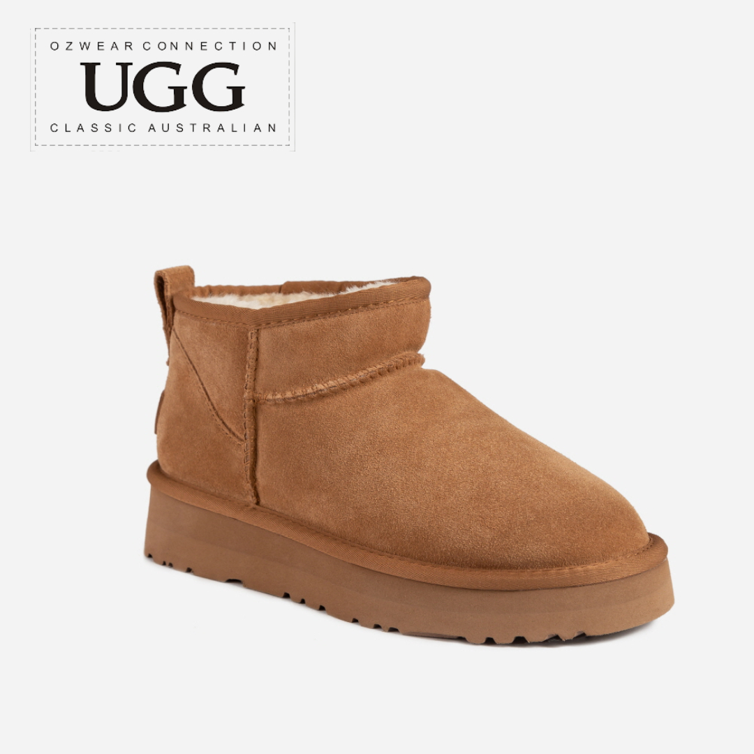 호주 오즈웨어 클래식 플랫폼 울트라 미니 체스넛 여성 어그 부츠 OB663P