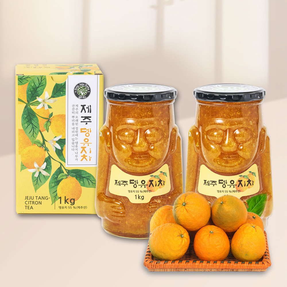 (제주특산)제주 뎅유지차 1kg x 2병 댕유자청