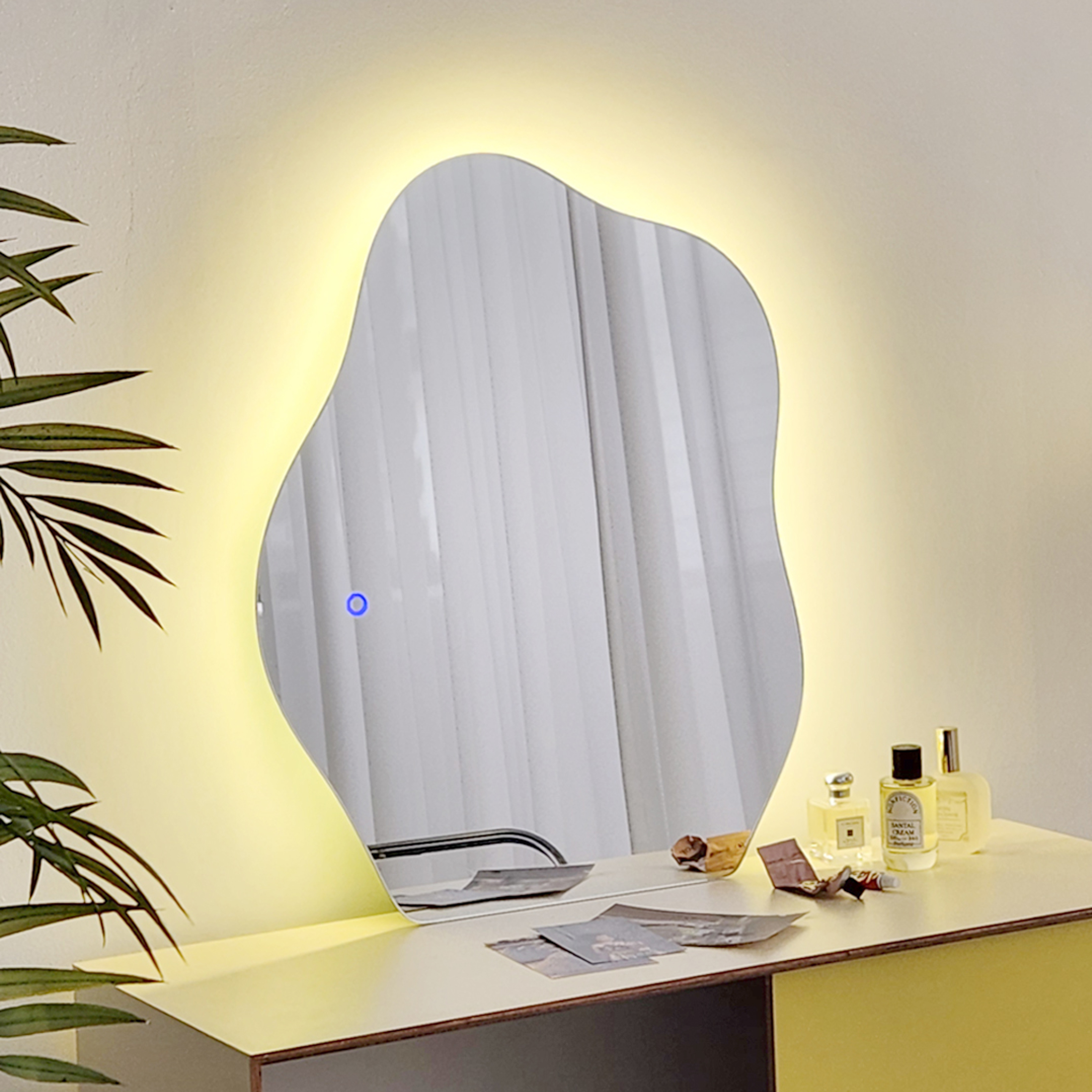 당신의온실 웨이브미러 라지 LED 간접 조명 화장대 거울