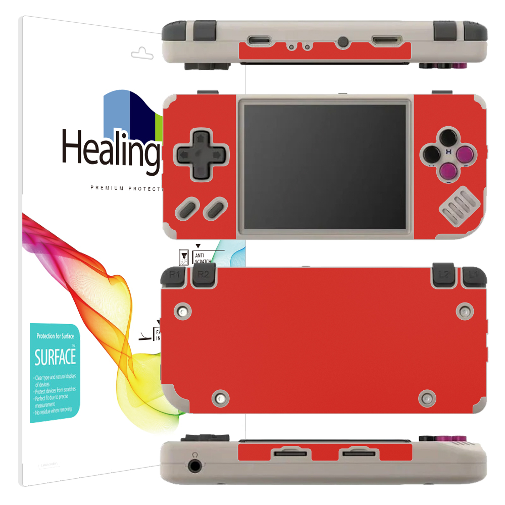 ANBERNIC RG28XX 휴대용 레트로 게임기 레드 외부보호필름 1세트 - 상품 이미지