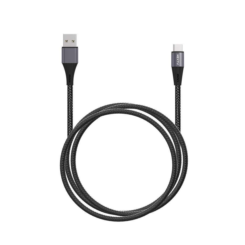 넥스트유 USB-A to C PD 18W 고속충전 데이터 케이블 2m, 1개