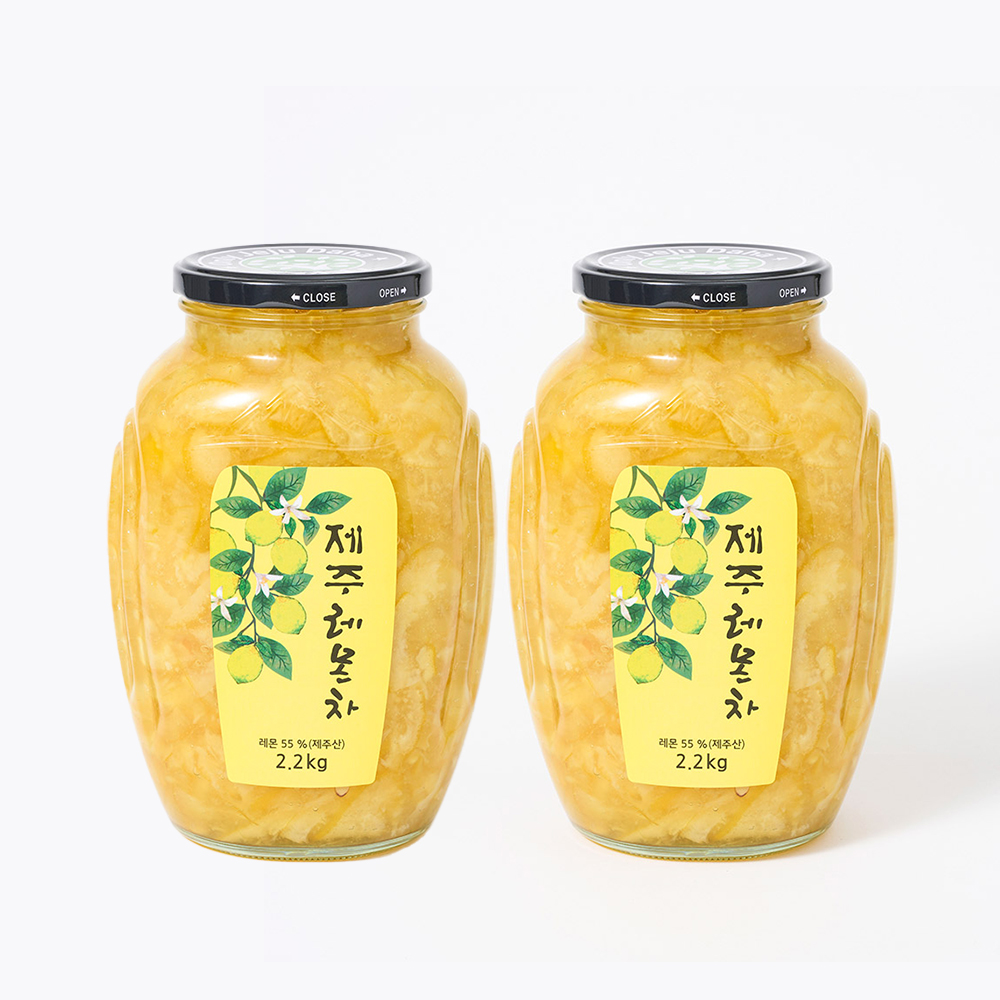 (제주특산)제주 레몬차 2.2kg x 2개 제주도특산품 레몬에이드 농장직송