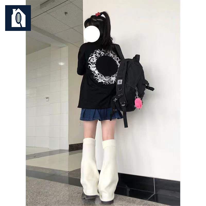 양산형지뢰계 발목 발토시 교복 일본애니 양말 갸루니삭스 여성용 루즈삭스 롱레그워머 시스루 - 상세 이미지 2