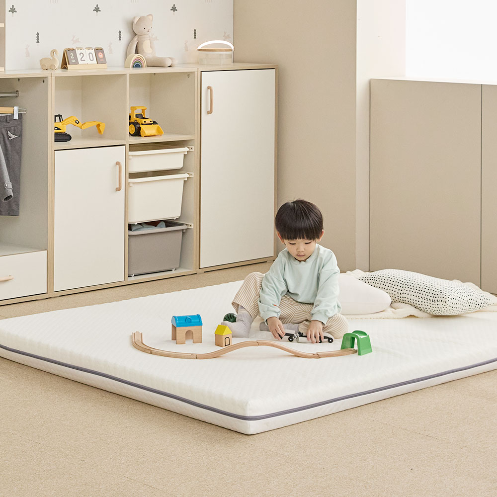 장인가구 뉴피터 수면매트 바닥 싱글 침대 토퍼매트리스 9존 70T MS+분리형 커버