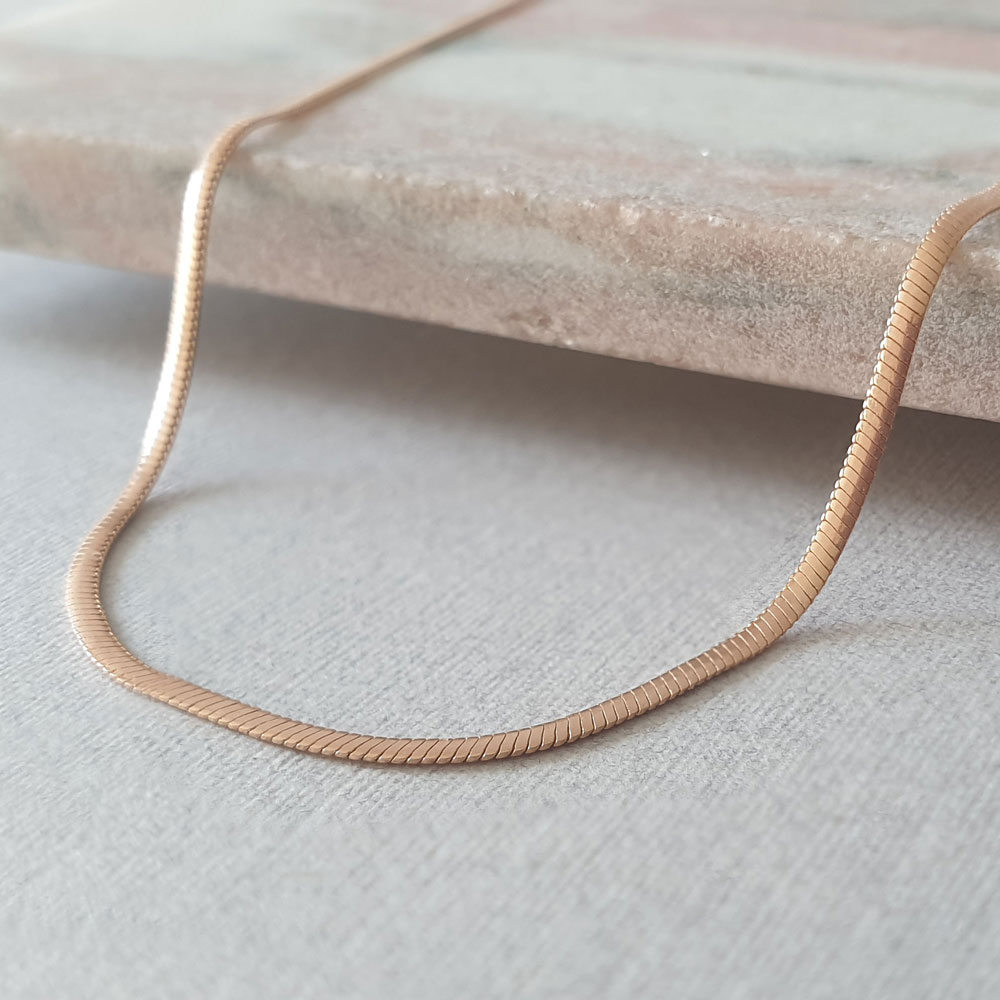 뱀줄 스네이크 체인 오메가 목걸이 14k 18k 금