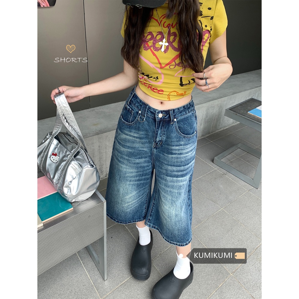 미란이 버뮤다 팬츠 바지 인스타그램 7부 와이드 의상 옷 패션 - 상세 이미지 2