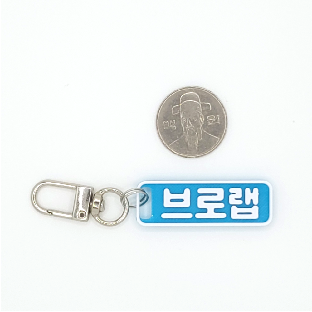 심플 v2 미니 네임택 키링 이름표 인식표 어린이집 강아지 고양이 골프 백 가방 반려견 이미지 7
