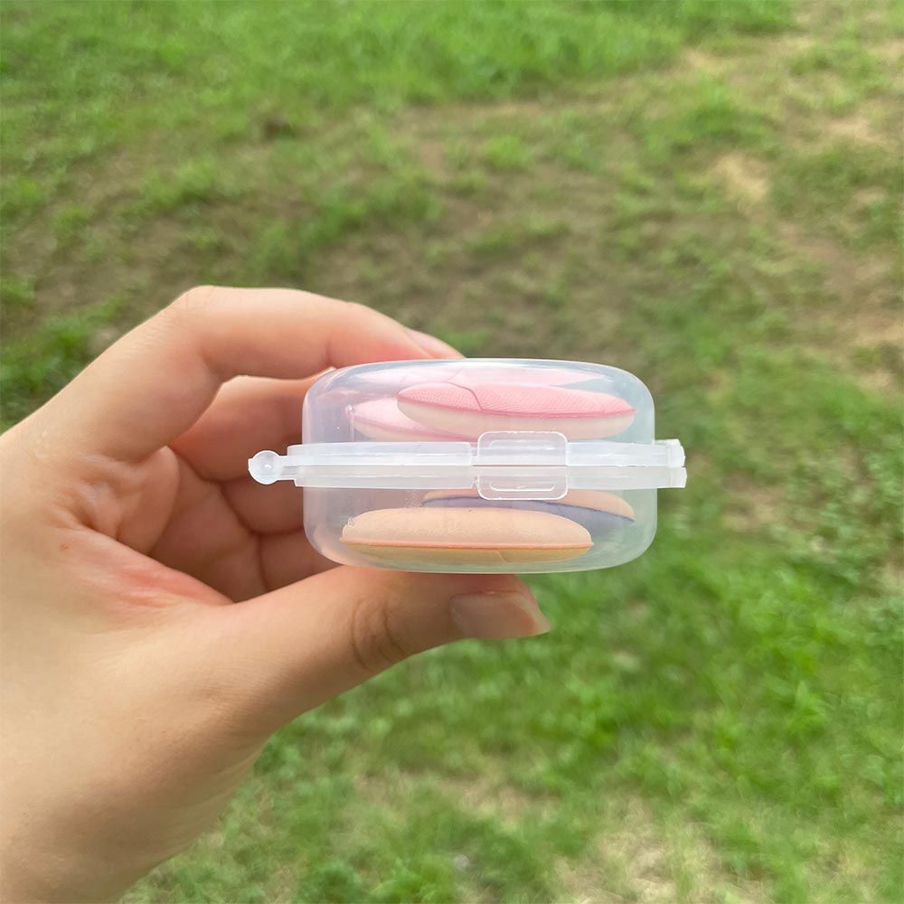 양면 에어 쿠션 퍼프 케이스 통 메이크업 보관함 원형 - 상세 이미지 3