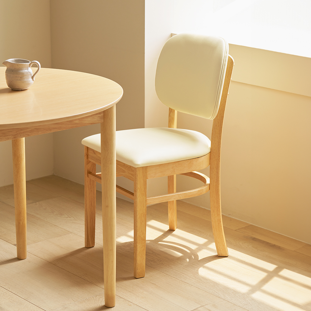 올쏘 크림 원목 식탁 의자 인테리어 카페 의자
