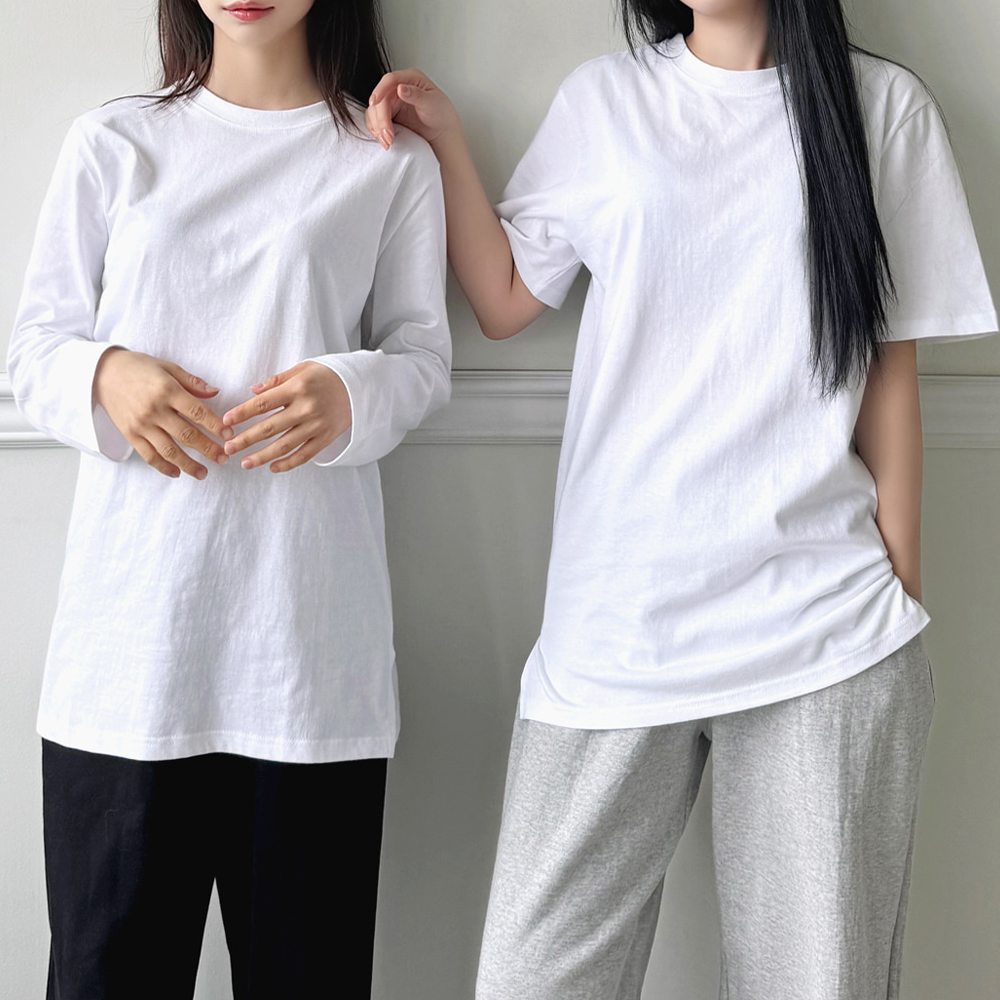 주니어 레이어드 티셔츠 초등학생 고학년 여아 반팔 긴팔 이너티