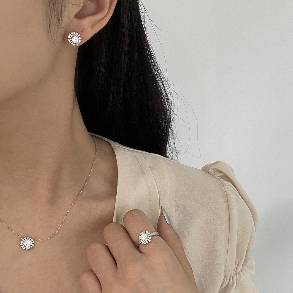 3부 5부 다이아 세트 랩 GIA IGI 메종 목걸이 귀걸이 반지 예물 기념일 선물 - 상세 이미지 5
