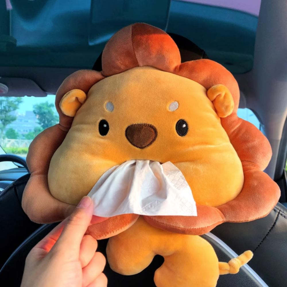 오토크루 차량용 티슈케이스 동물 휴지걸이 꽃게 각티슈용, 레드 이미지 8