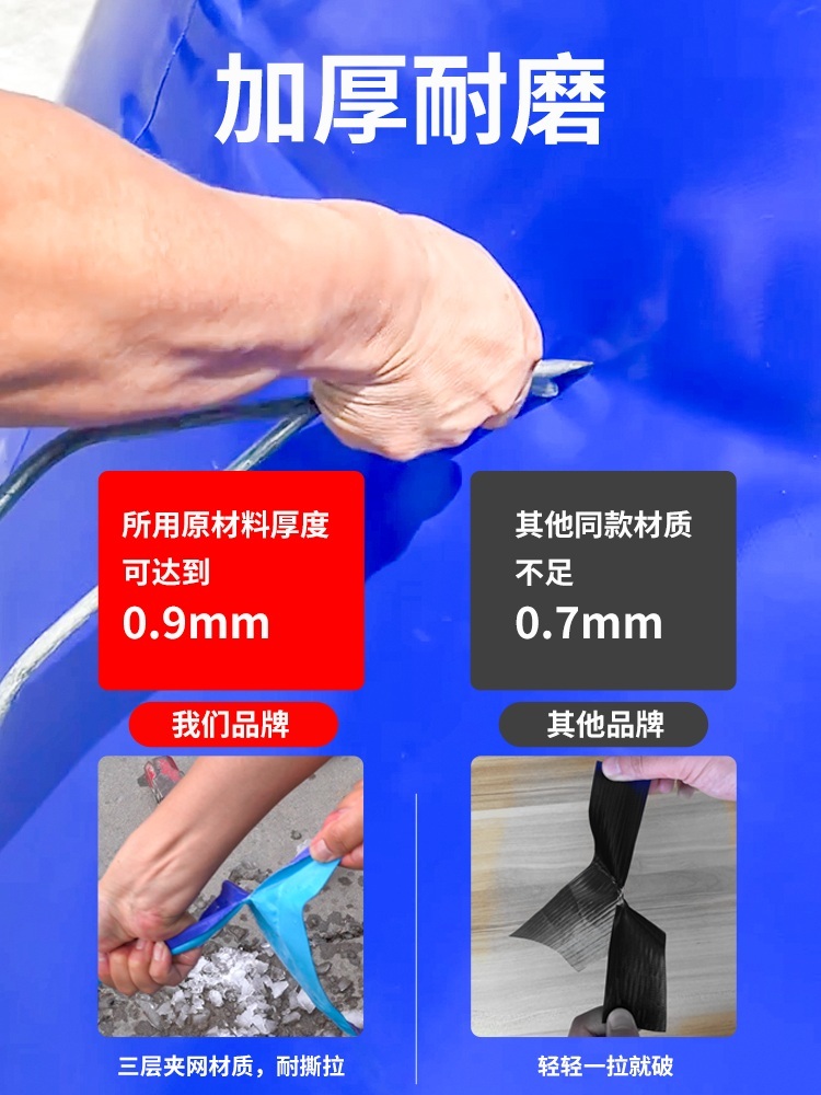 대용량 연수 물 탱크 접이식 대형 물저장고 빗물 저장 수조 농업용 - 상세 이미지 4
