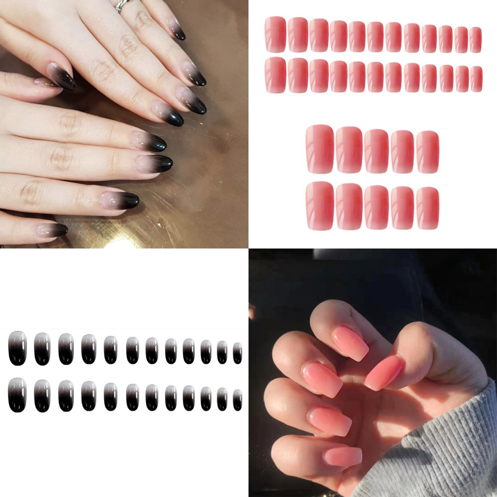 붙이는네일팁 네일아트 인조손톱 블랙시크파티 - 상세 이미지 2