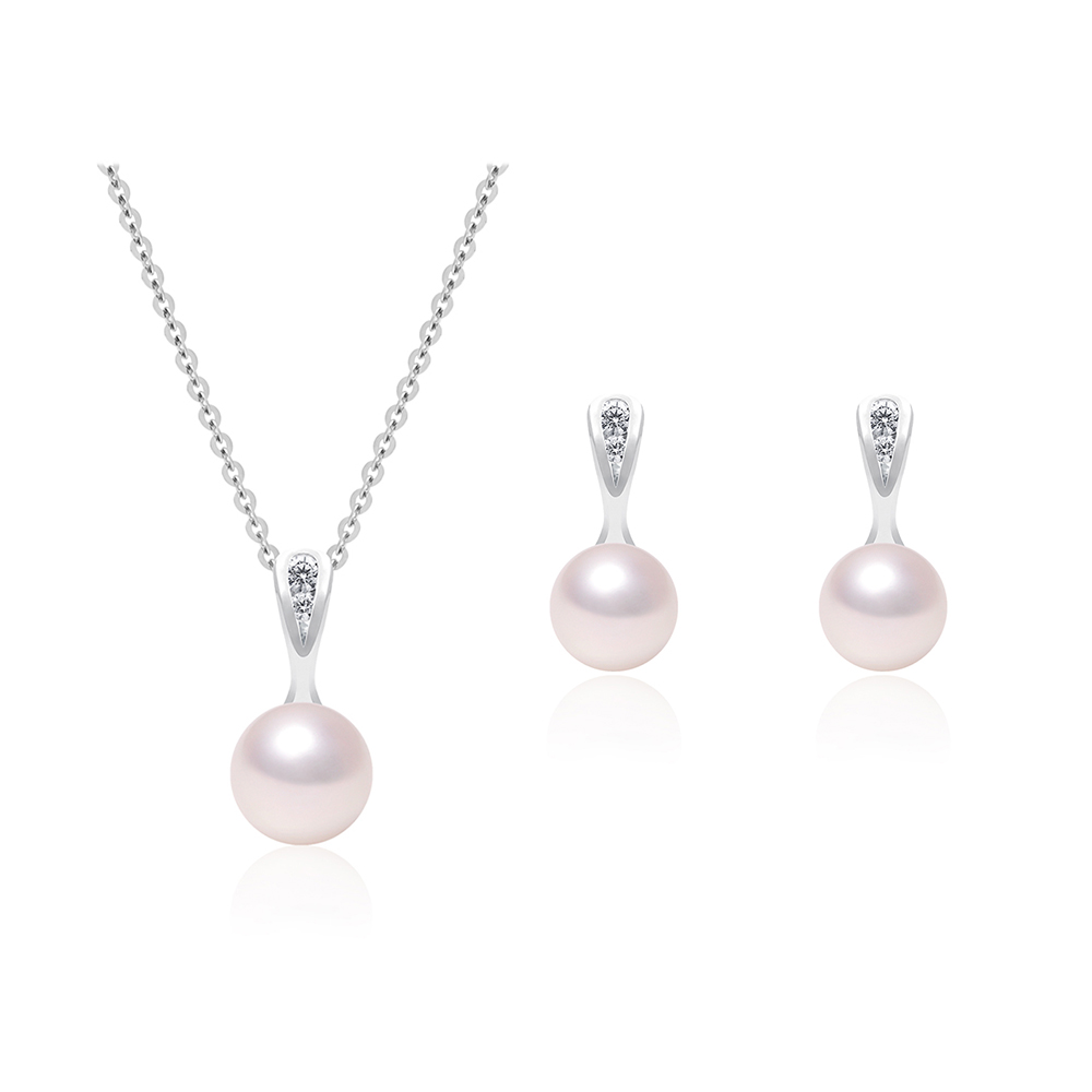 바자 14K 18K 목걸이 귀걸이 아코야 해수 진주 세트 AAA+