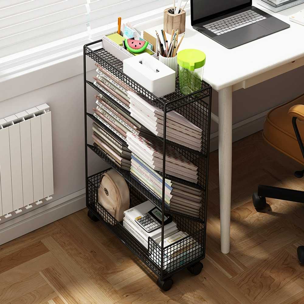 책상 옆 책꽂이 공부방 틈새 문제집 수납 정리 파티션 B 42x17x60 - 상세 이미지 5