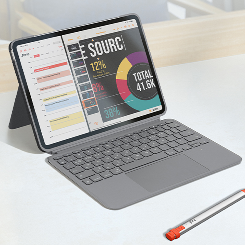 [국내정발] 로지텍코리아 콤보터치11 아이패드에어 5 6세대 M2 키보드케이스