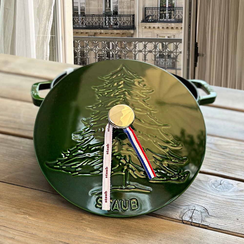 스타우브 B품 프렌치 파인트리 24cm 아시아볼 프렌치 오븐, 바질그린 111792485-B