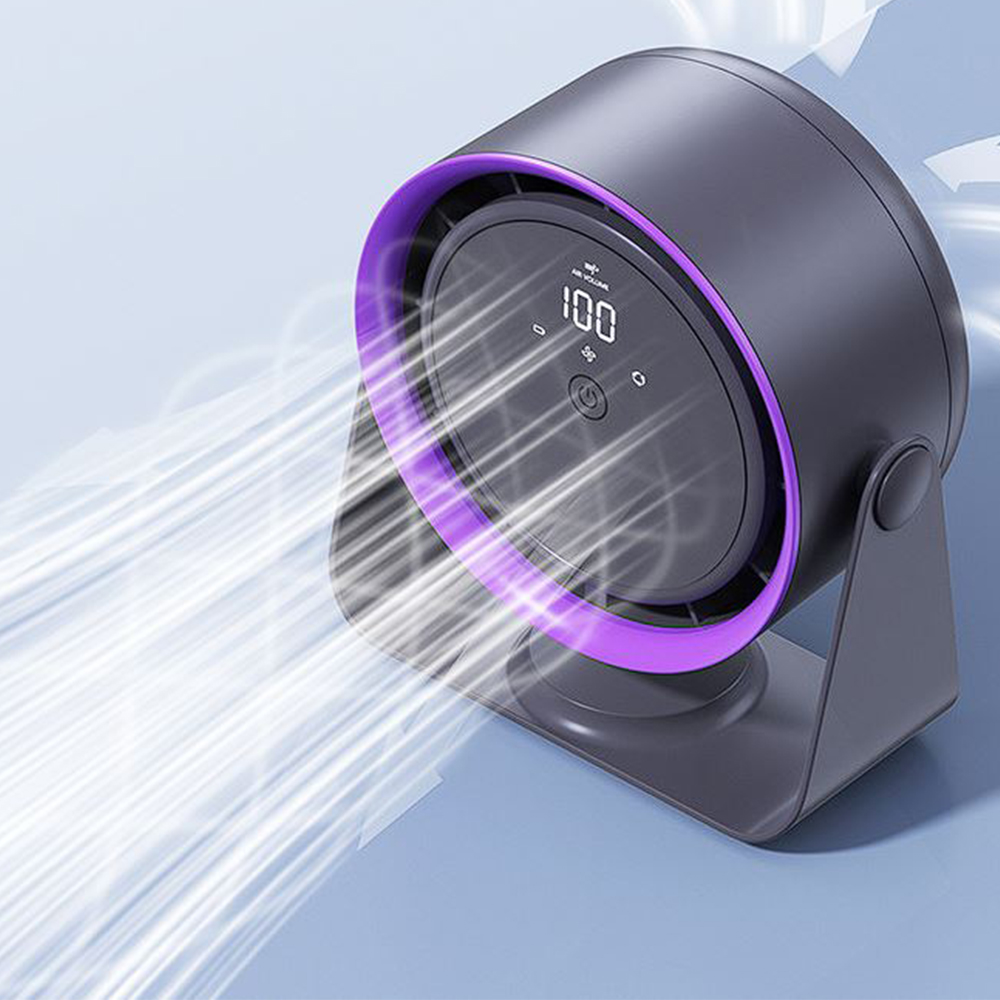 리버폭스 차량용 가정용 사무실 디지털터치 데스크 블레이드리스 선풍기 배터리 USB 타입