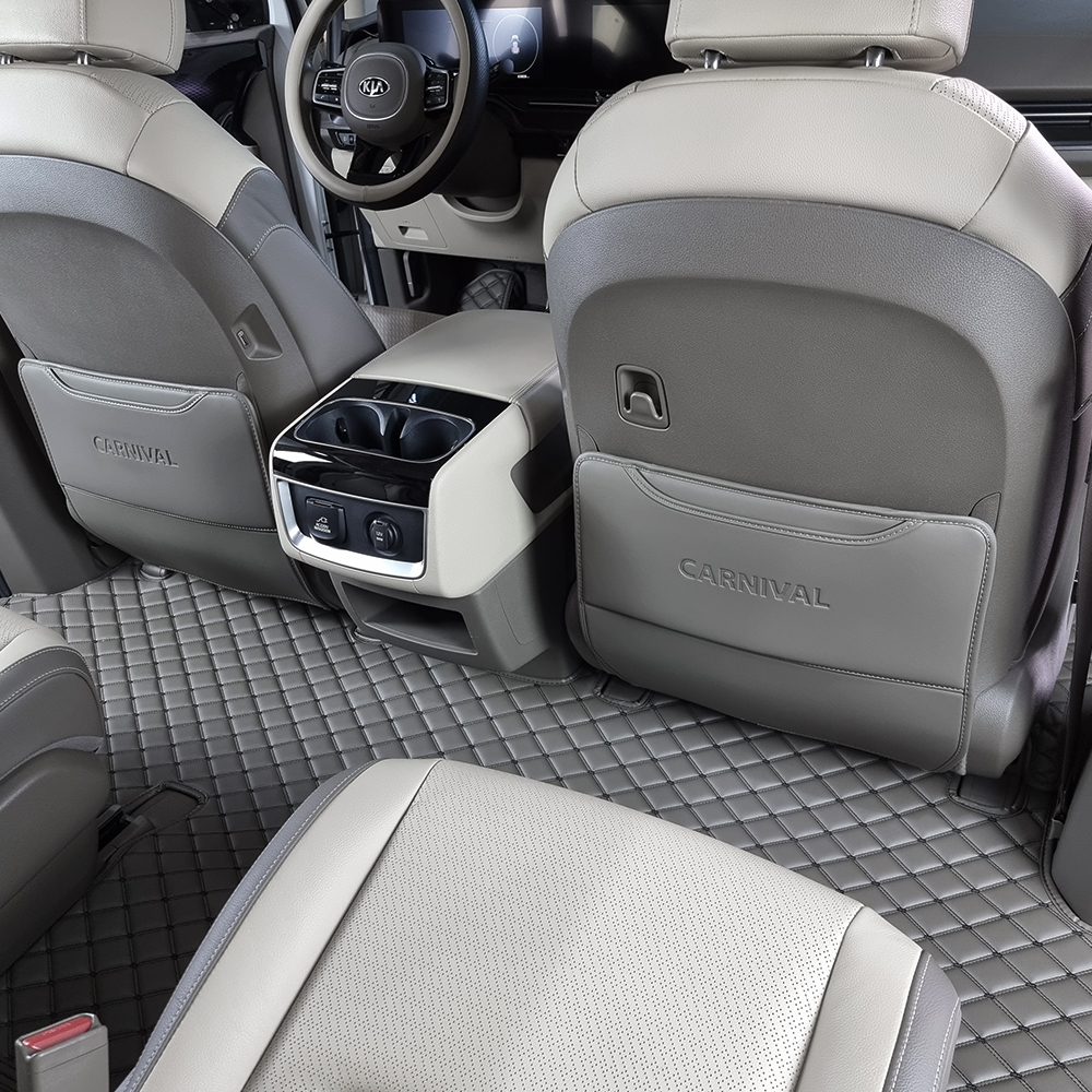 발차기 걱정 이제 끝 시트백을 보호하는 ka4 4세대 카니발 시트커버 1열 킥매트