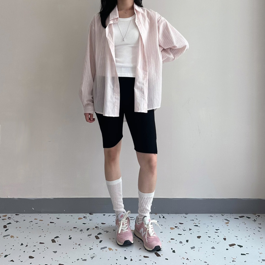 골지바이커쇼츠 4부반바지레깅스 옆트임절개숏팬츠(3colors) 상세 이미지 10