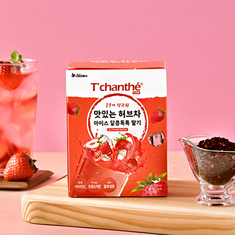 티샹떼 맛있는 허브차 딸기 히비스커스차 20티백 허브티 아이스티 콤부함유 : 코코비아