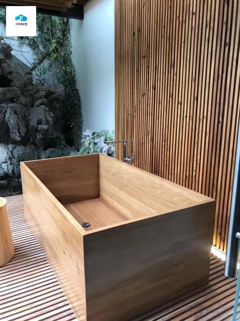 히노끼 욕조 반신욕조 수조 목욕탕 히노키 편백나무