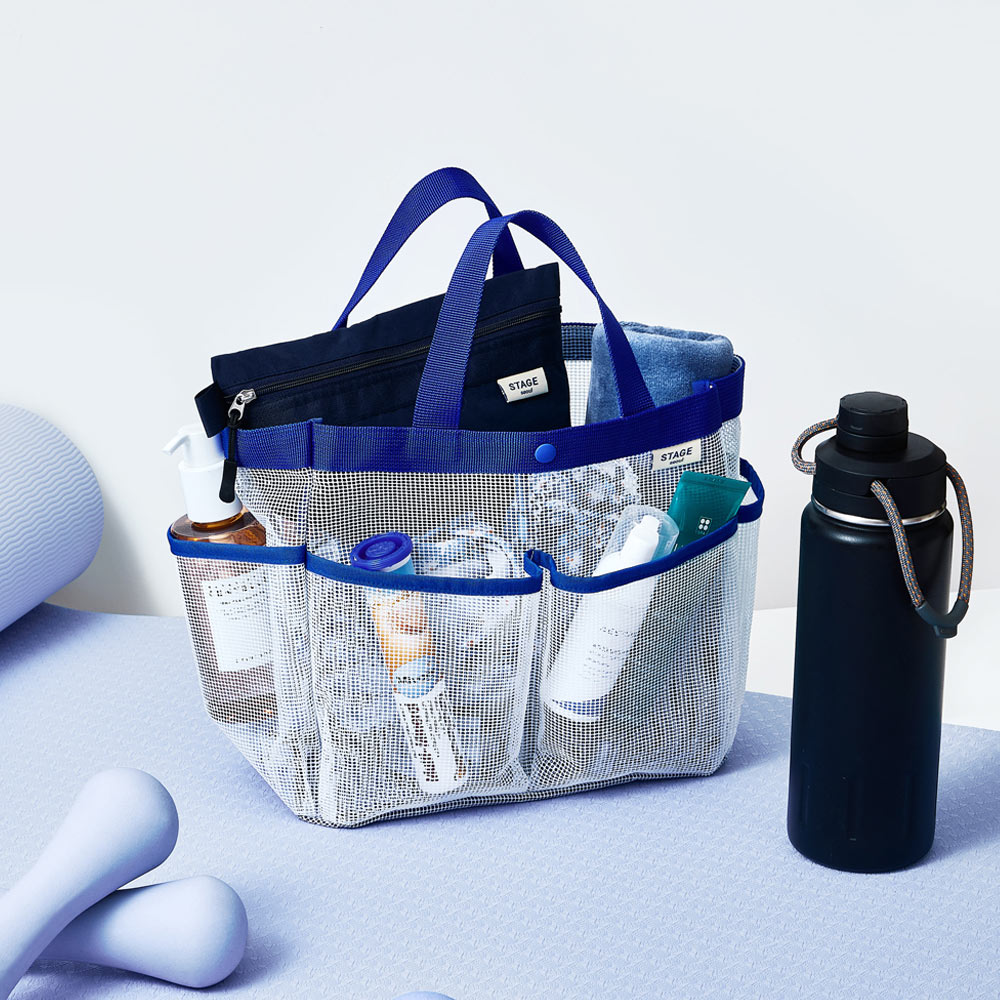 여름 수영 목욕 가방 수영장 비치 백 그물 세면 메쉬 가방