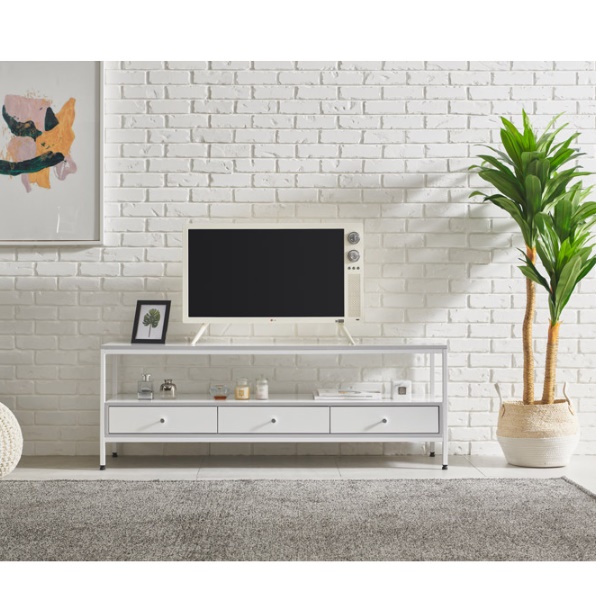 원목 높은 티브다이 거실 오디오 장식장 안방티비 장 고급거실장 화이트 거실장 서랍형 1500