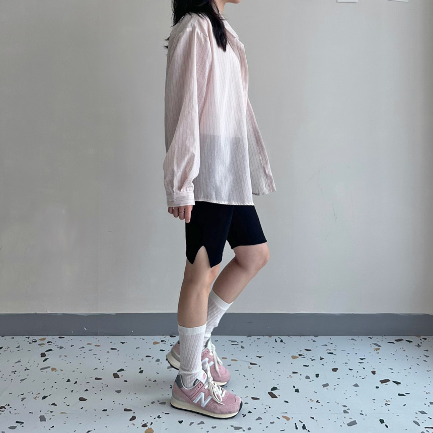 골지바이커쇼츠 4부반바지레깅스 옆트임절개숏팬츠(3colors) 상세 이미지 8