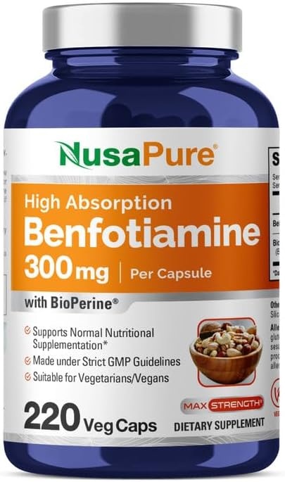 누사퓨어 벤포티아민 300mg 식물성 캡슐 220개 - 메인 이미지