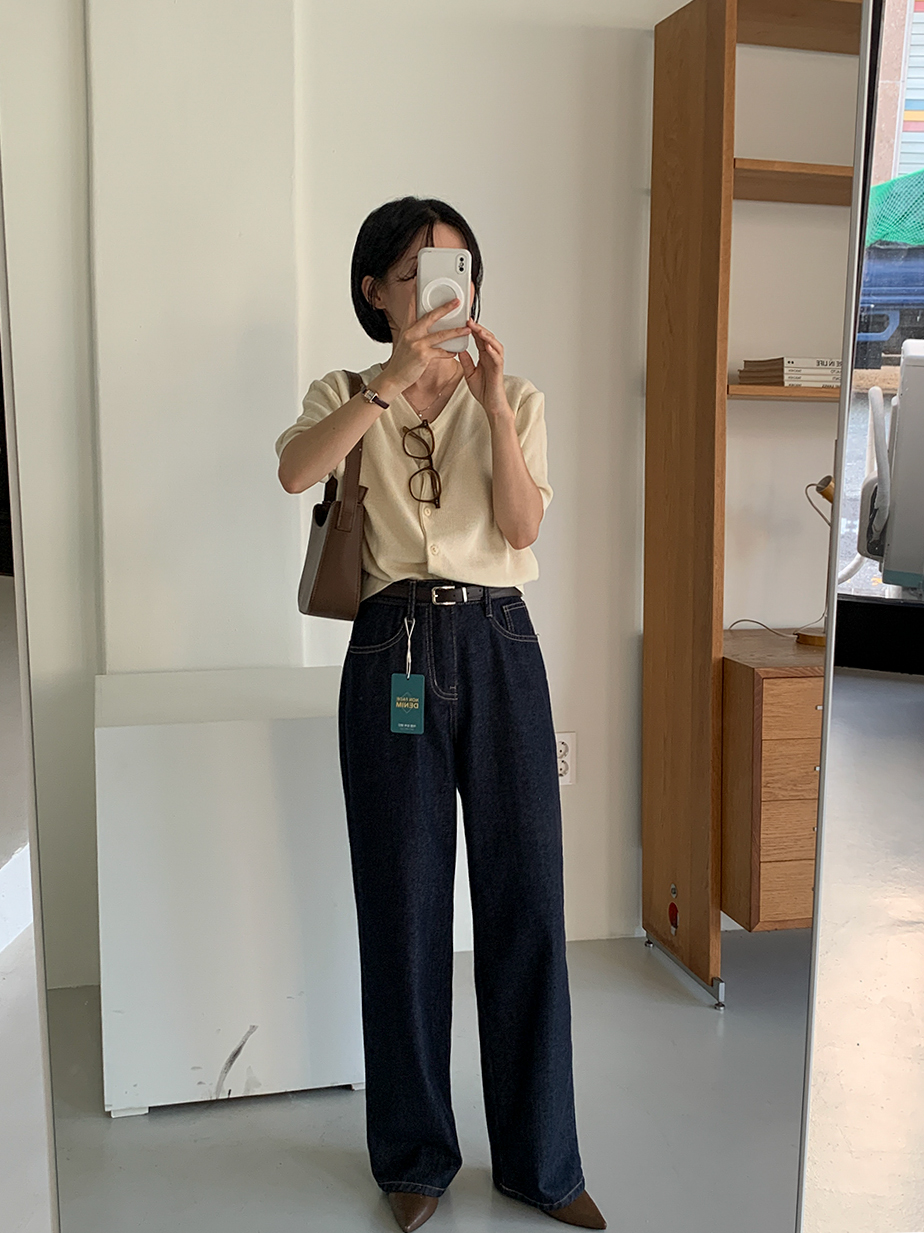 [키작녀][MADE]헷지 논페이드 생지 청바지 상세 이미지 23