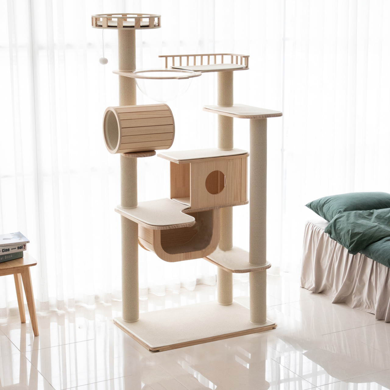 가르르 고양이 원목 캣폴 갤럭시캣타워